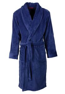 Fleece badjas blauw heren-s