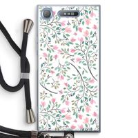 Sierlijke bloemen: Sony Xperia XZ1 Transparant Hoesje met koord Sierlijke bloemen: Sony Xperia XZ1 Transparant Hoesje met koord