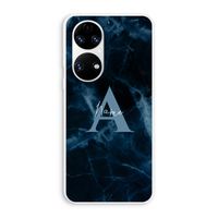 Midnight Marble: Huawei P50 Transparant Hoesje