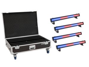 EUROLITE Set 4x LED IP T-PIX 8 QCL Bar + Case