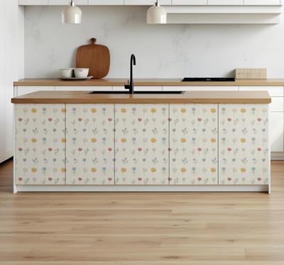 Set van bloemenontwerp keuken muursticker
