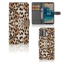 Nokia G22 | Telefoonhoesje | Met pasjeshouder | Leopard
