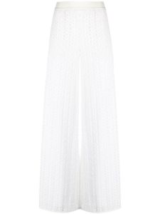 Missoni pantalon palazzo à motif zig-zag - Blanc