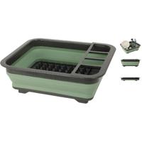 Diversen Afdruiprek opvouwbaar 36.5x12x31 cm groen/grijs Diversen Afdruiprek opvouwbaar 36.5x12x31 cm groen/grijs