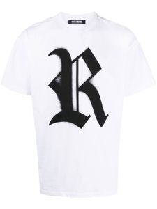 Raf Simons t-shirt en coton à logo imprimé - Blanc