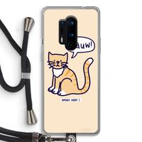 Miauw: OnePlus 8 Pro Transparant Hoesje met koord