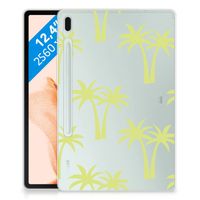 Samsung Galaxy Tab S7FE Siliconen Hoesje Palmtrees - thumbnail