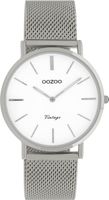 OOZOO Timepieces Horloge Vintage Zilver/Wit | C9902