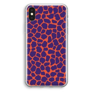 Purple Giraffe: iPhone XS Transparant Hoesje