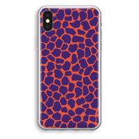 Purple Giraffe: iPhone XS Transparant Hoesje