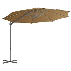 The Living Store Hangende Parasol - Taupe - 300 x 255 cm (ø x H)