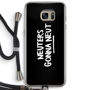Neuters (zwart): Samsung Galaxy S7 Edge Transparant Hoesje met koord