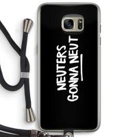 Neuters (zwart): Samsung Galaxy S7 Edge Transparant Hoesje met koord