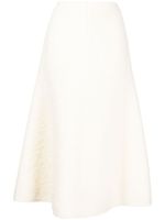 Chloé A-line bouclé midi skirt - Blanc