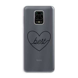Best heart black: Xiaomi Redmi Note 9 Pro Transparant Hoesje