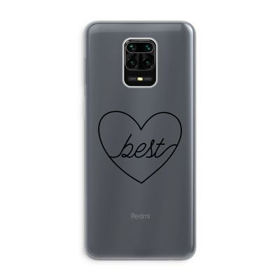 Best heart black: Xiaomi Redmi Note 9 Pro Transparant Hoesje