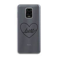 Best heart black: Xiaomi Redmi Note 9 Pro Transparant Hoesje