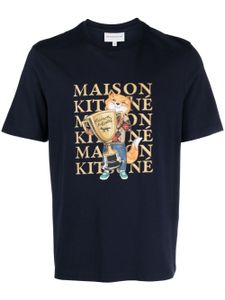 Maison Kitsuné t-shirt Fox Champion en coton - Bleu