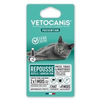 VETOCANIS 2 Anti-vlooien en anti-teken pipetten - Voor Cat - 2x 1 maand bescherming