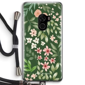 Botanical green sweet flower heaven: Xiaomi Mi Mix 2 Transparant Hoesje met koord