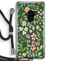 Botanical green sweet flower heaven: Xiaomi Mi Mix 2 Transparant Hoesje met koord