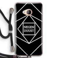 Negenduust geometrisch: HTC U Play Transparant Hoesje met koord