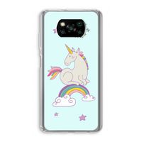 Regenboog eenhoorn: Xiaomi Poco X3 NFC Transparant Hoesje