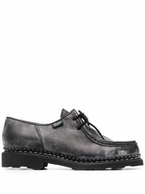 Paraboot chaussures en cuir à effet usé - Noir
