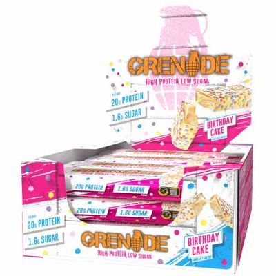 Grenade Protein Bars 12repen Birthday Cake