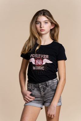 Geisha Meisjes t-shirt Forever - Zwart