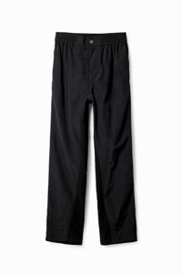 Hybride broek met plooien - BLACK - 38