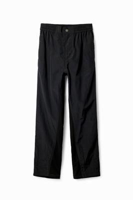 Hybride broek met plooien - BLACK - 34