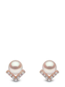 Yoko London boucles d'oreilles en or roses 18ct pavées de diamants