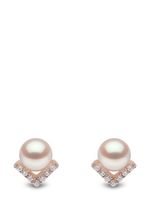 Yoko London boucles d'oreilles en or roses 18ct pavées de diamants