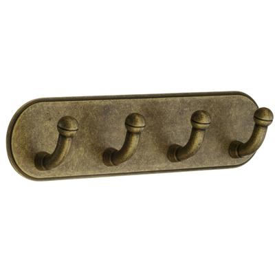 Smedbo Beslagsboden Handdoekhouder - 19x4.8x3.5cm - zelfklevend - Zinklegering Messing Antiek BA1124