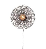 GOOD&MOJO Wandlamp 'Cango' Bamboe, 40cm, kleur Zwart