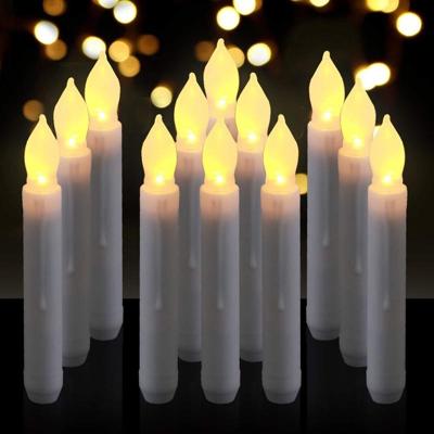12 STKS/doos LED elektronische kaarslicht vlamloze kaarslicht lange staaf kerst kaars