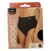 Boody Menstruatieondergoed bikinislip zwart lich/norm S 1 Stuks