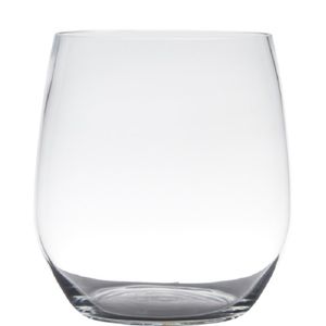 Transparante home-basics vaas/vazen van glas 15 x 12 cm Tony   -