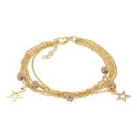 iXXXi Schakel Armband Chain Ball Star Goud