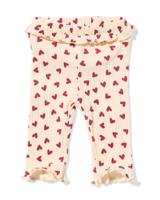 HEMA Newborn legging rib hartjes ecru (ecru)