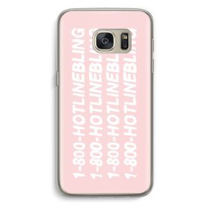 Hotline bling pink: Samsung Galaxy S7 Transparant Hoesje