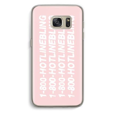 Hotline bling pink: Samsung Galaxy S7 Transparant Hoesje
