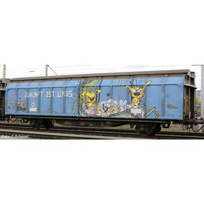 Hobbytrain H24666 N Schuifwandwagen Hbbilns graffiti-serie van de SBB