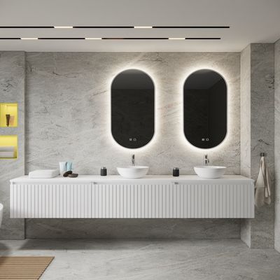 Badkamermeubelset BWS Linea | 240 cm | Mat Wit