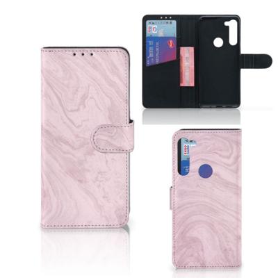 Motorola G8 Power | Bookcase | Marble Pink - Origineel Cadeau Vriendin