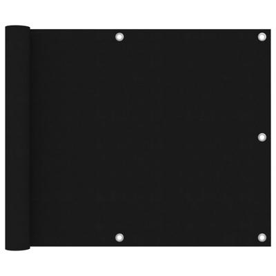 VidaXL Balkonscherm 75x600 cm oxford stof zwart