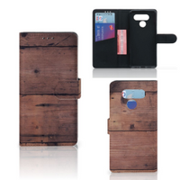 LG Q60 Book Style Case Old Wood - thumbnail