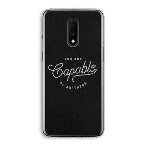 Capable: OnePlus 7 Transparant Hoesje
