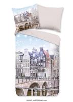 Good Morning Dekbedovertrek Flanel Amsterdam-2-persoons (200 x 200/220 cm) - thumbnail